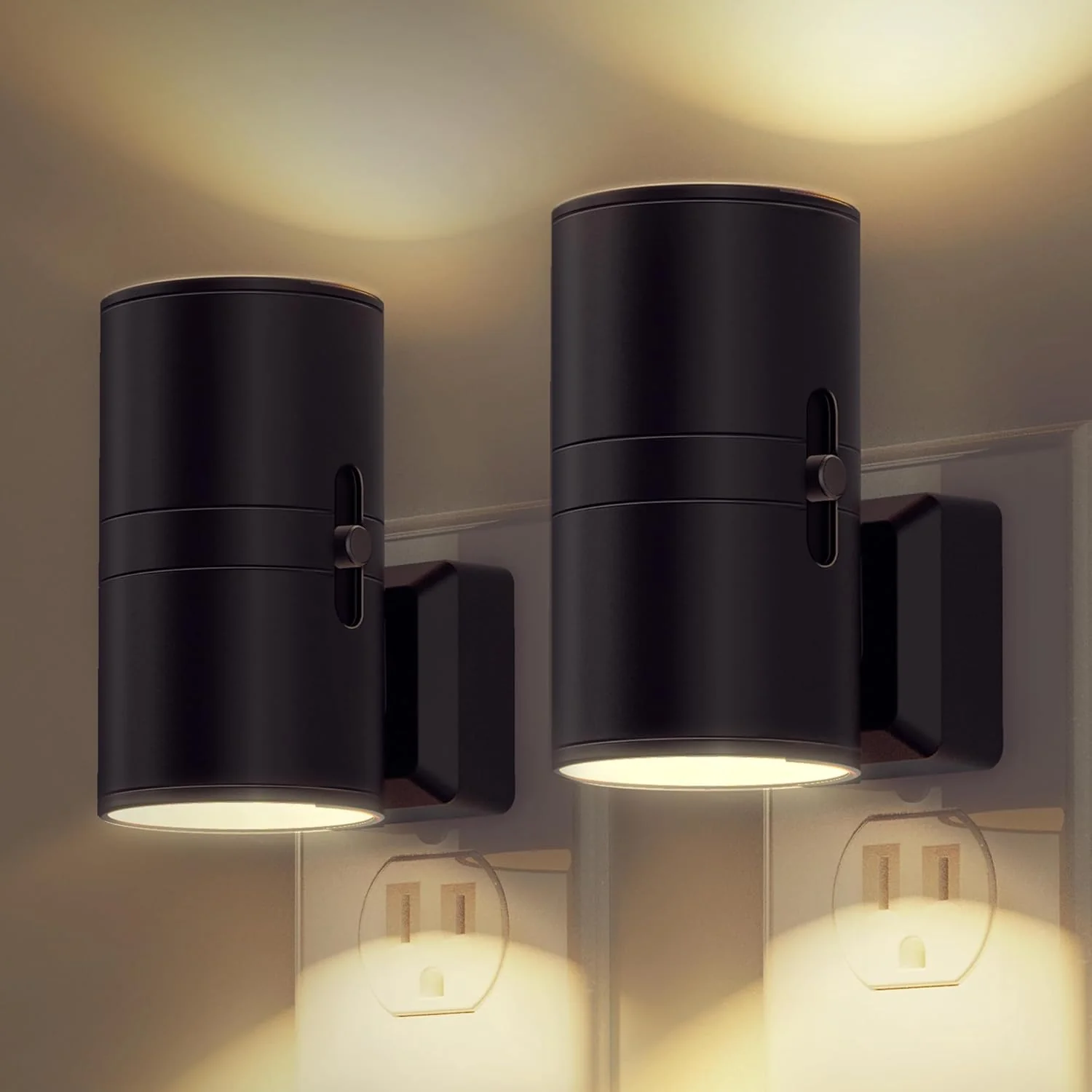 L LOHAS LED Night Light Plug in, 2 Pack