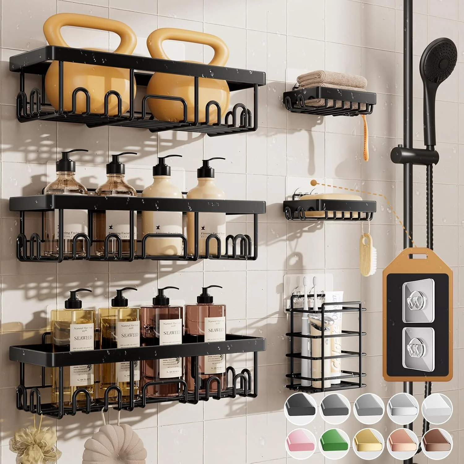 Renter-Friendly Shower Caddy Ideas for Calm Small Bathroom Storage