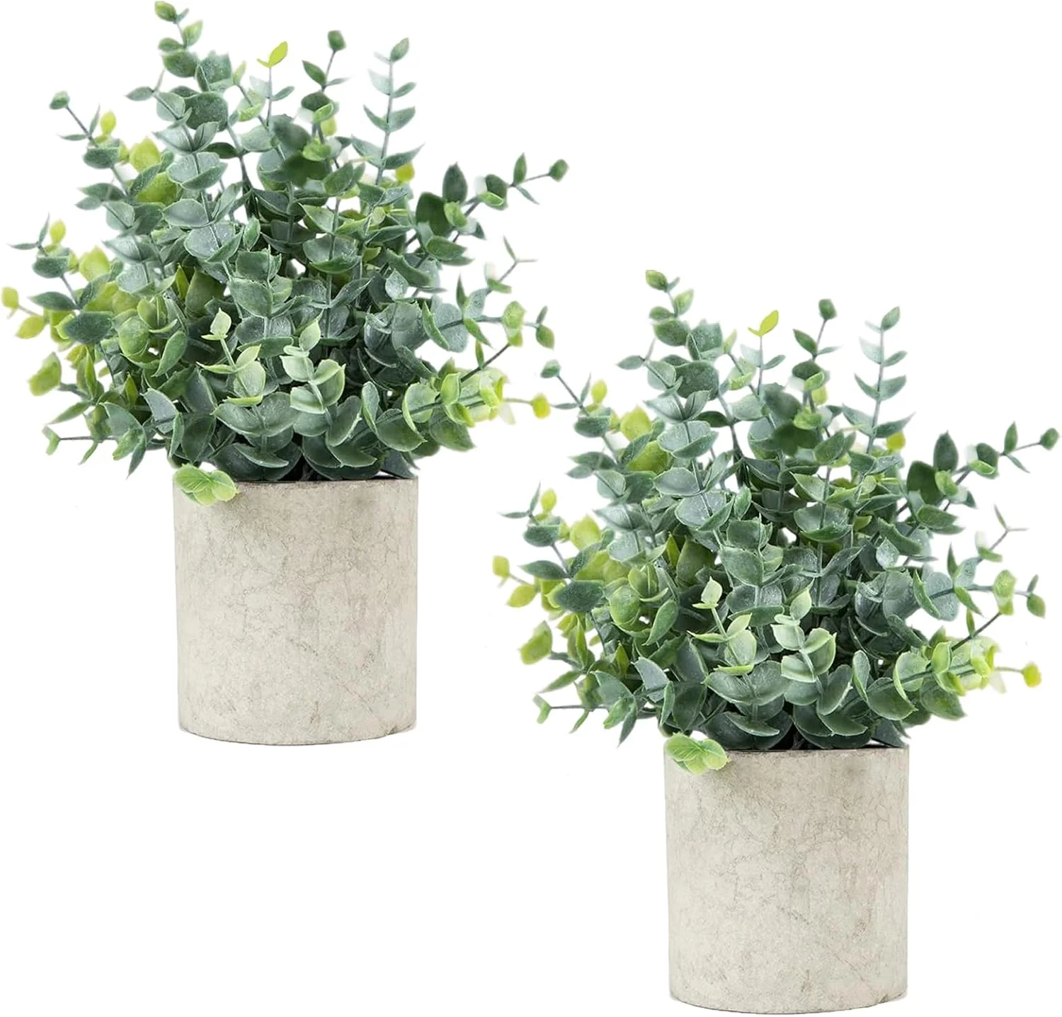 Small Bathroom Decor with Sage Eucalyptus Plants | Neutral Shelf Style